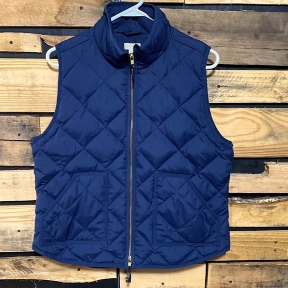 J. Crew Factory Navy Quilted Vest